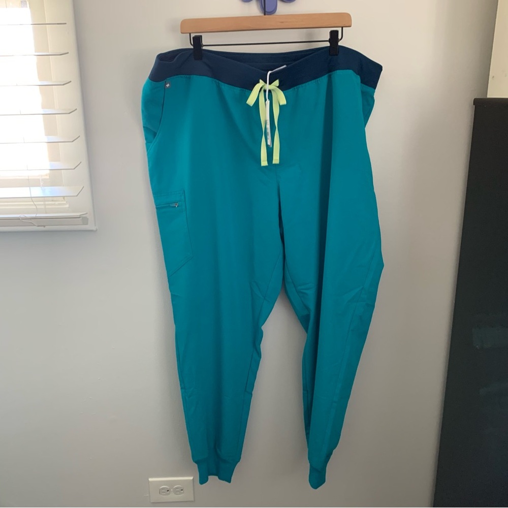 Stylish Teal and Navy Women's Pants